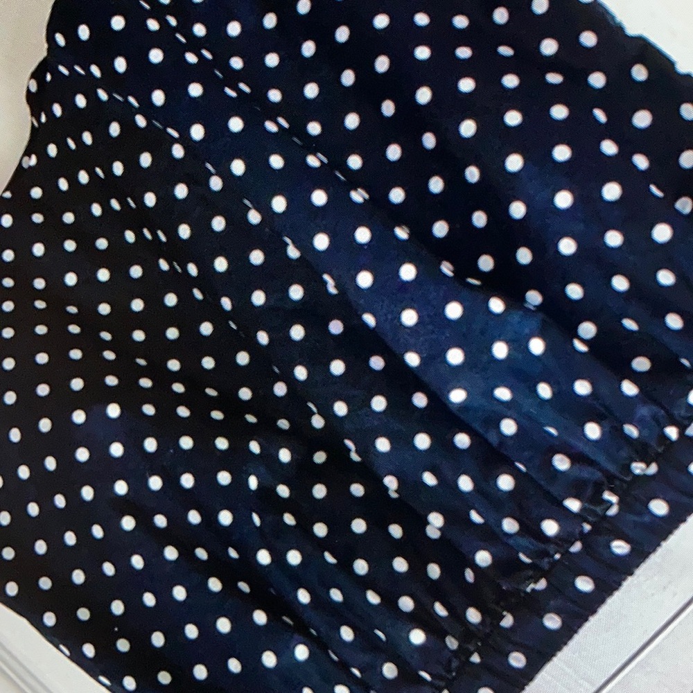 Navy polka dots colorful design skorts